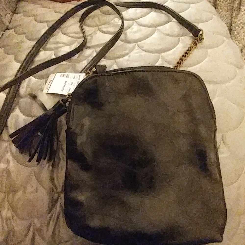 Black leather cross boy bag -Christopher &Banks